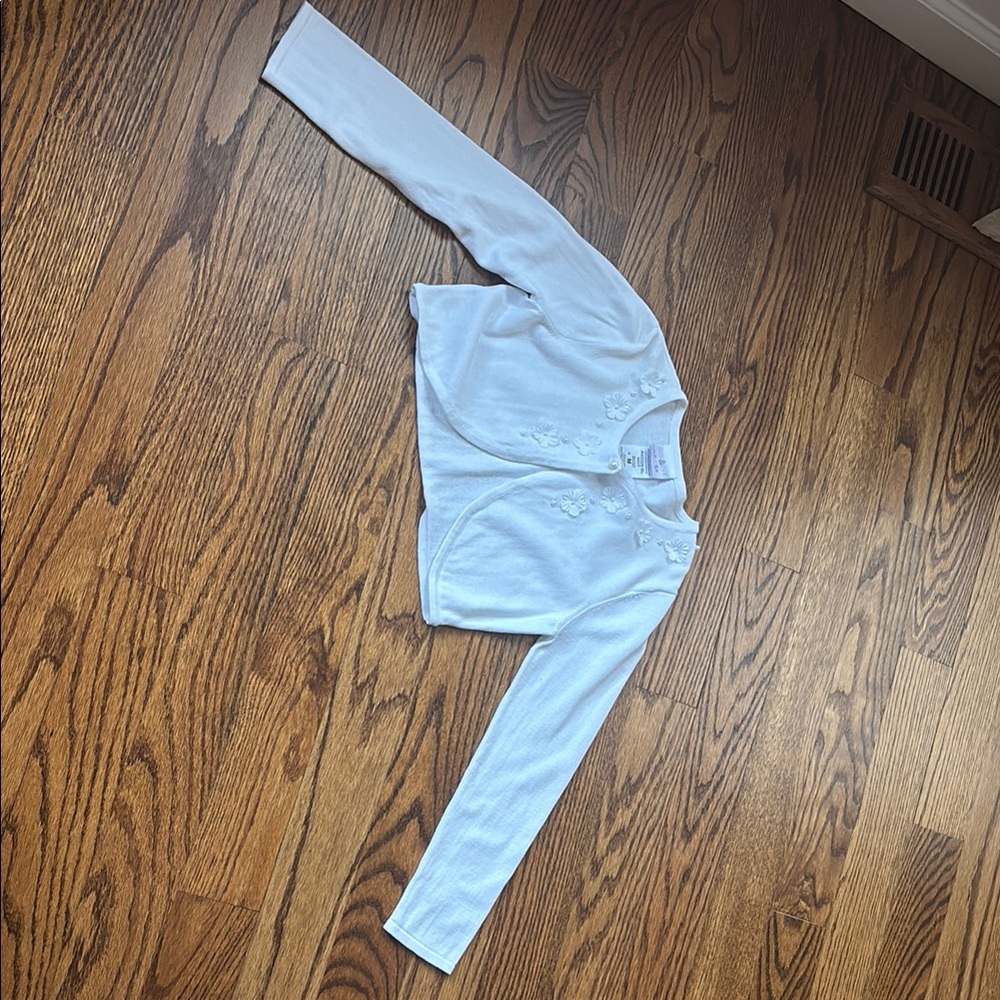 White Embroidered Cardigan